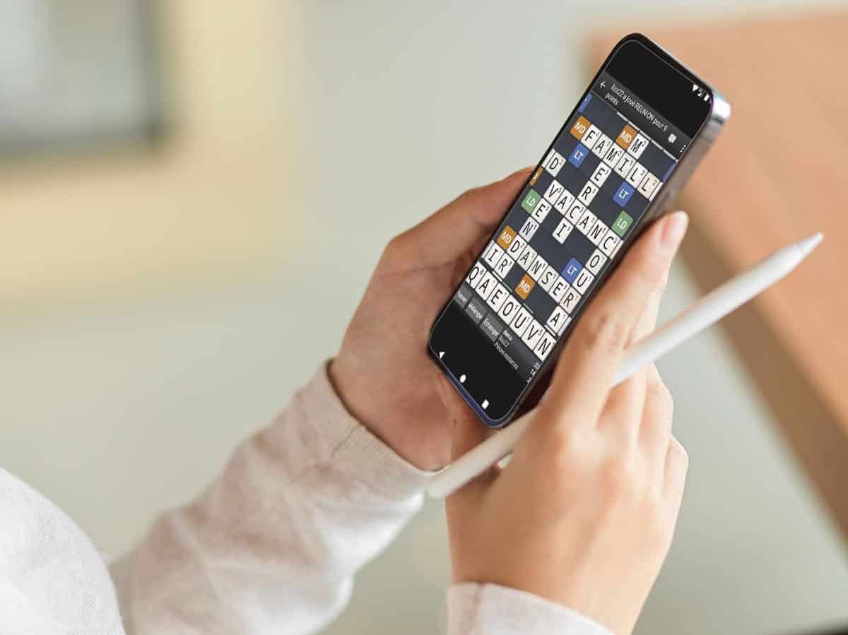 Interface de Wordfeud sur smartphone