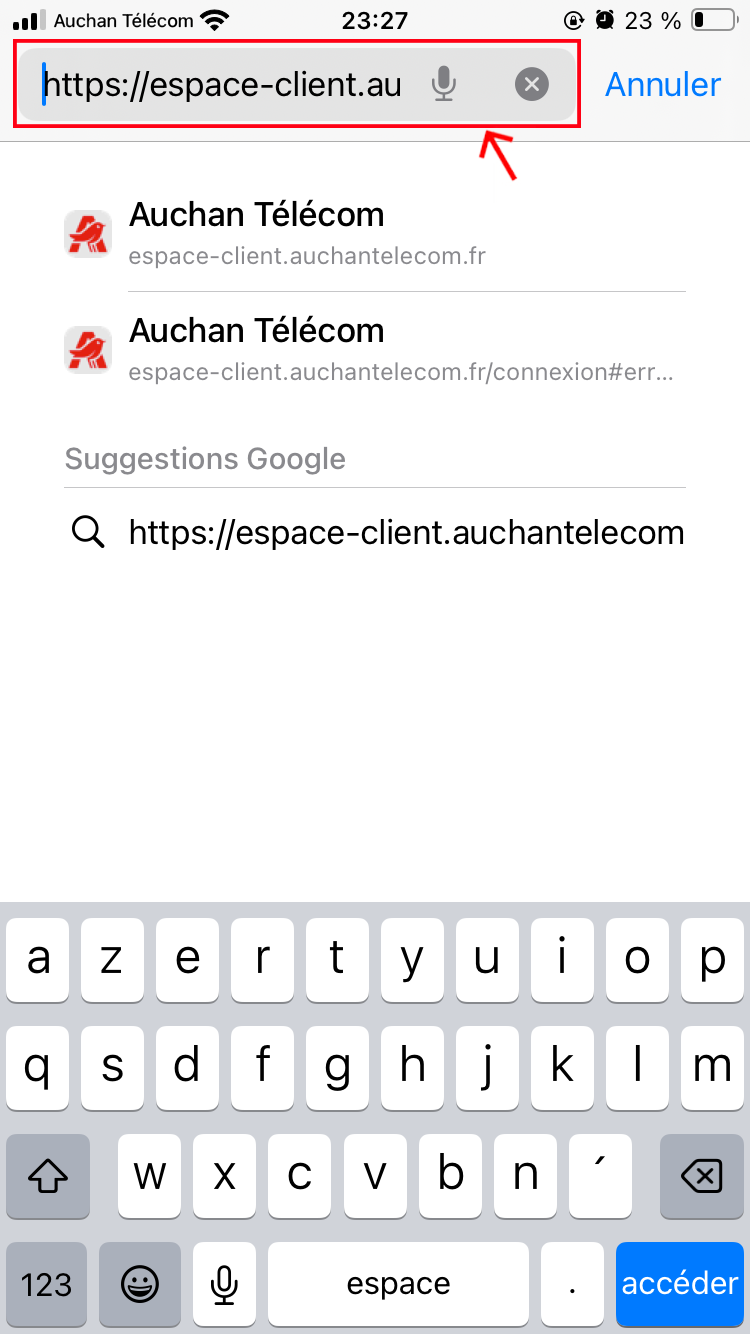 Espace client Auchan Telecom