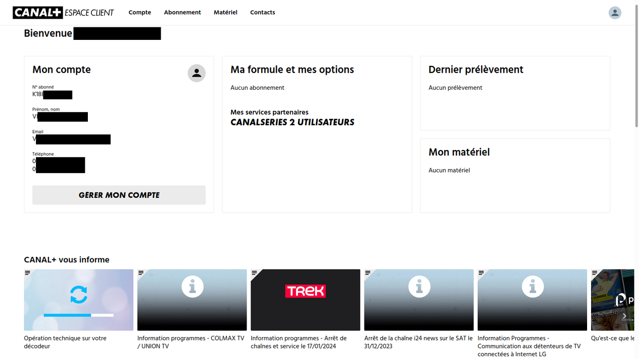 Espace client CanalSat
