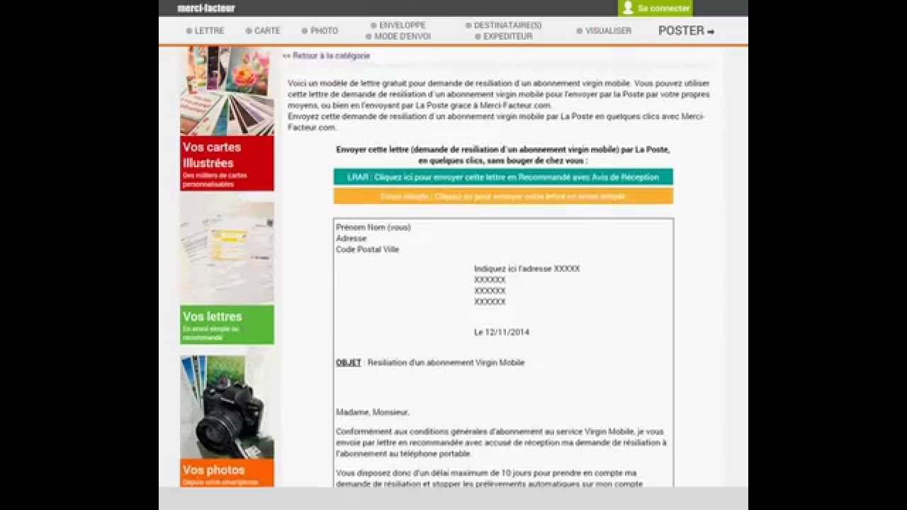 Lettre de résiliation Engie