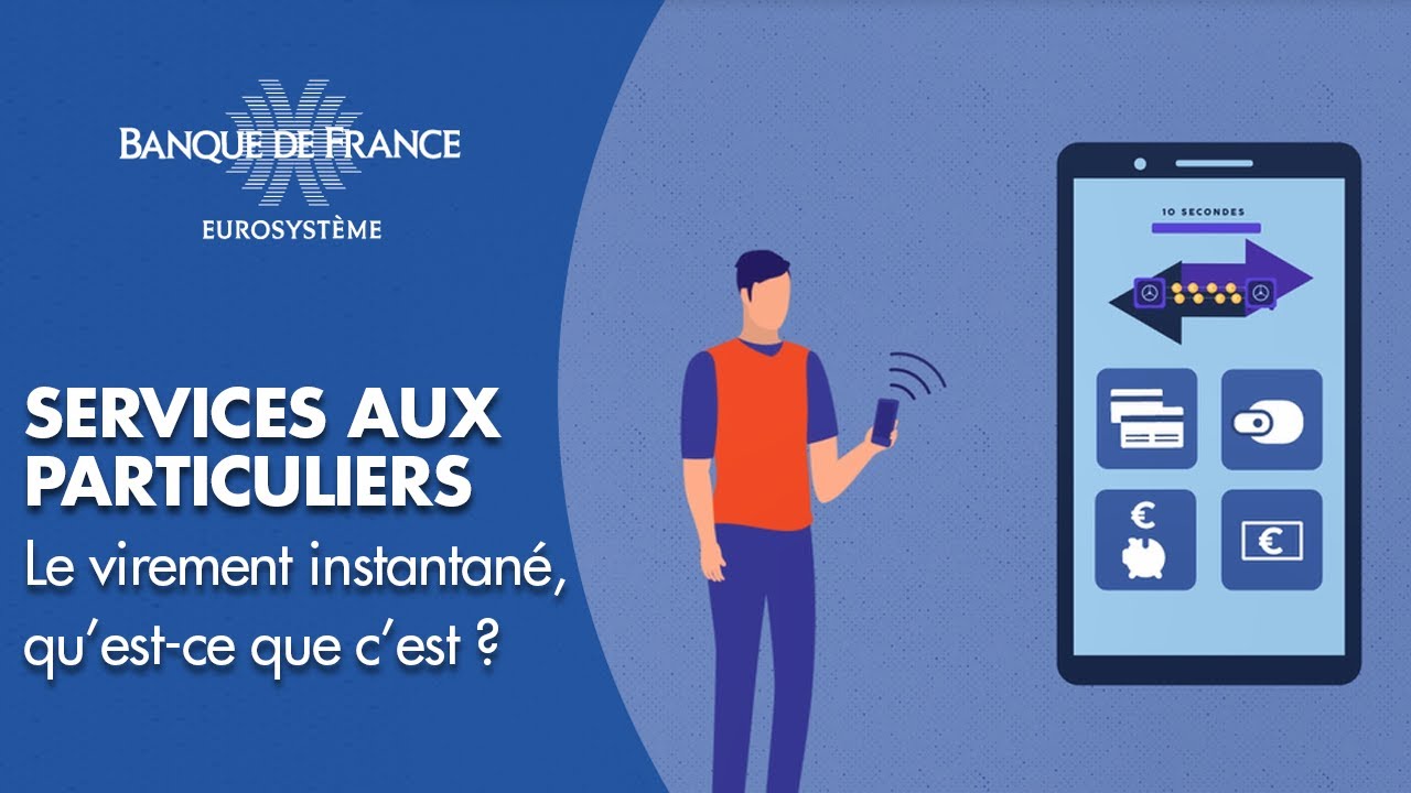 Illustration d'un virement instantané en ligne via une application mobile